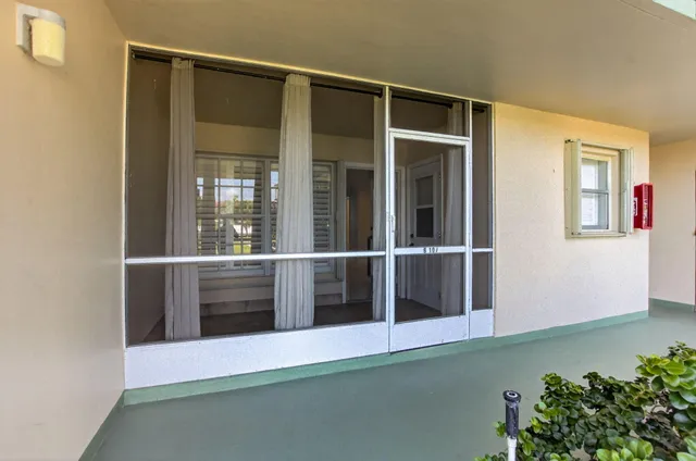 a view of front door