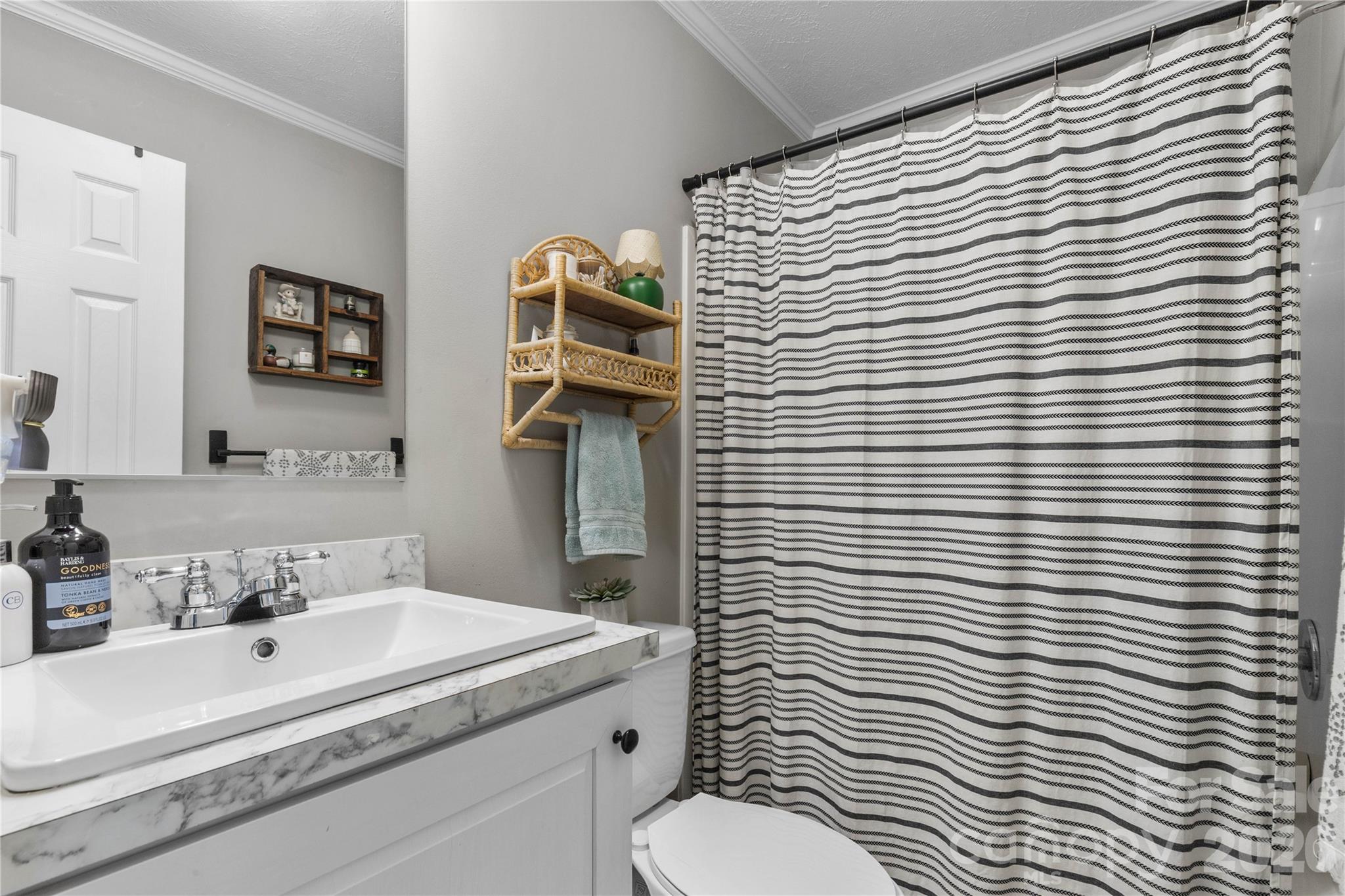 3041 Dr Nichols Road York, SC 29745 - Photo 23 of 26 a bathroom with a sink a toilet and shower curtain