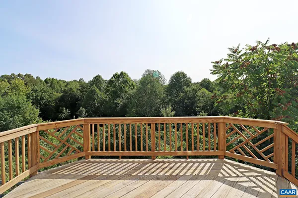 a view of wooden deck
