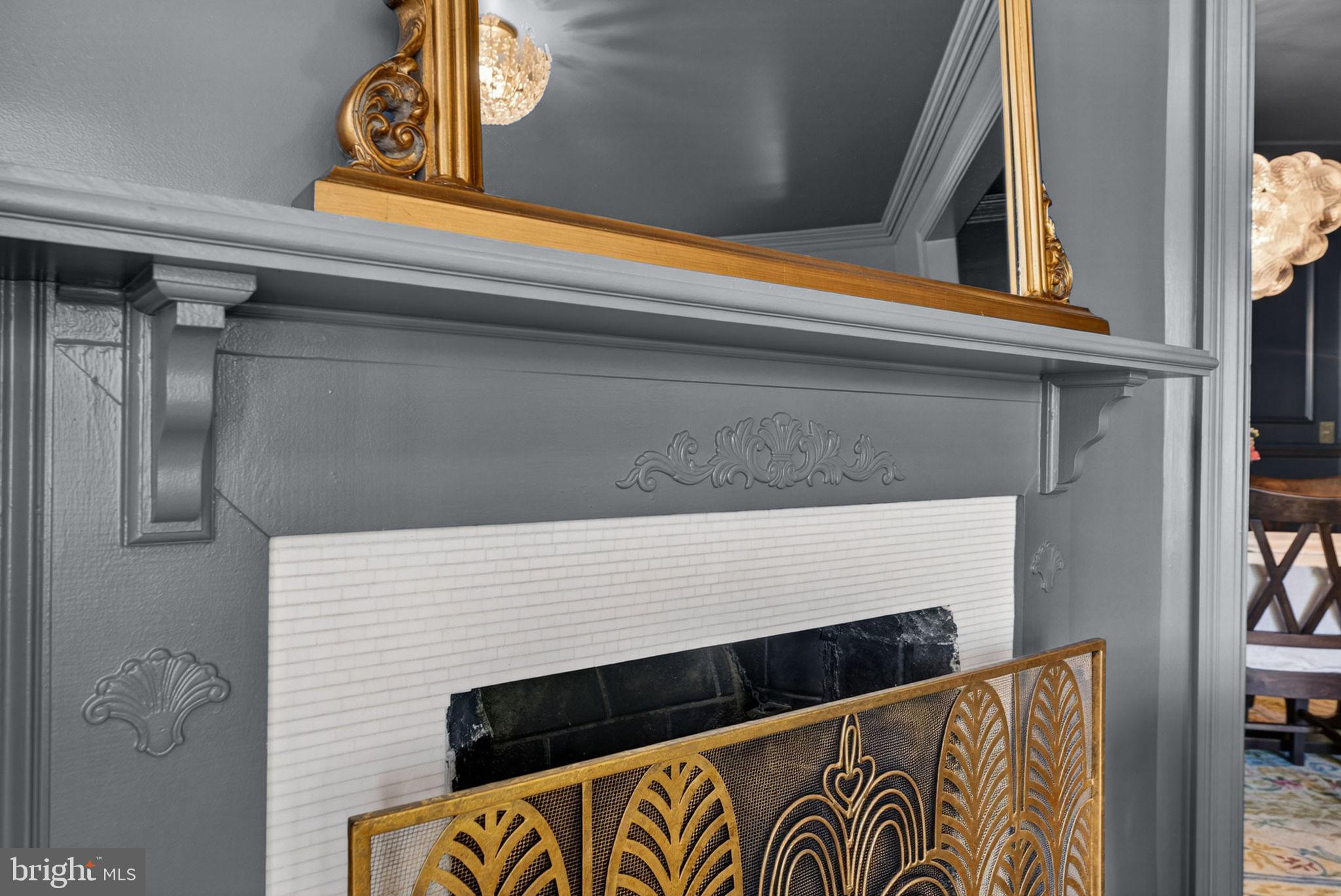 3920 Ingomar Street Northwest Washington, DC 20015 - Photo 17 of 71 Recented relined historic fireplace