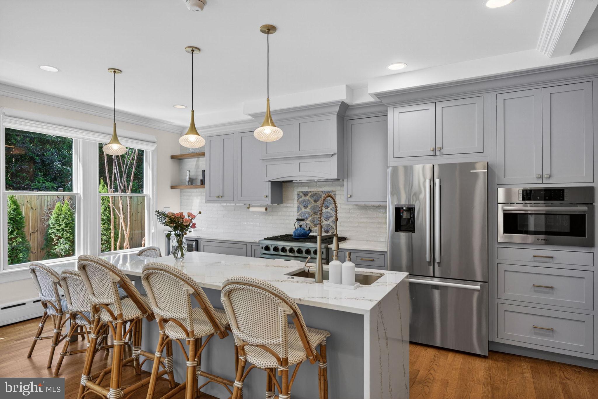 3920 Ingomar Street Northwest Washington, DC 20015 - Photo 31 of 71 Quartz waterfall and island
