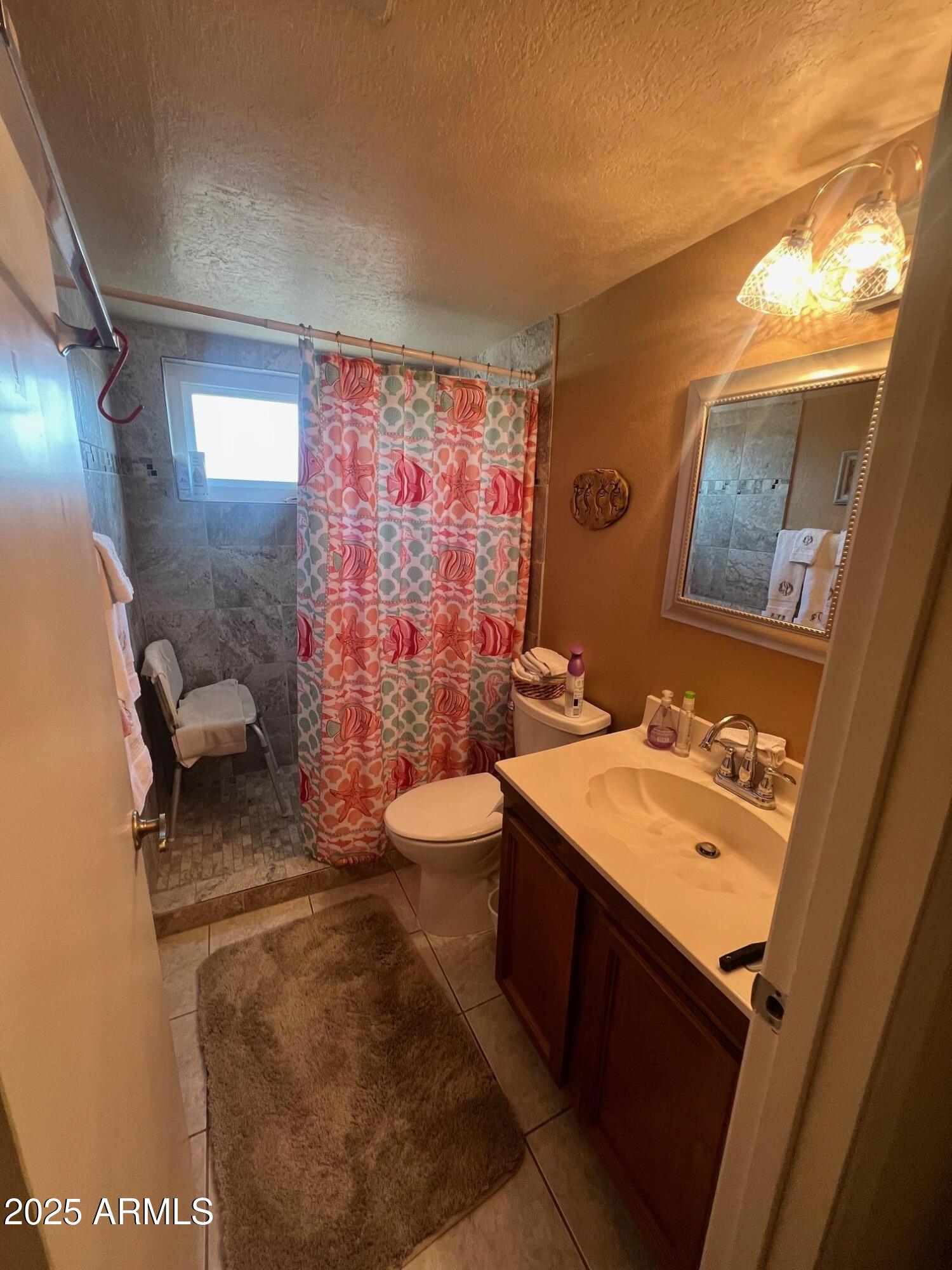 5518 East Lindstrom Lane, Unit 1044 Mesa, AZ 85215 - Photo 24 of 30 a bathroom with a sink mirror vanity and toilet