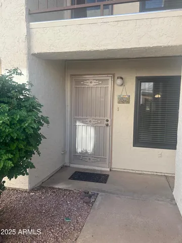 a view of front door
