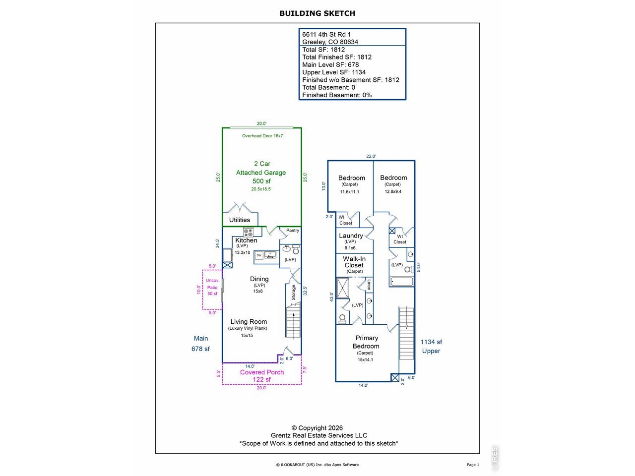 6611 4th Street, Unit 1 Greeley, CO 80634 - Photo 46 of 48 Professionally measured floorplans.
