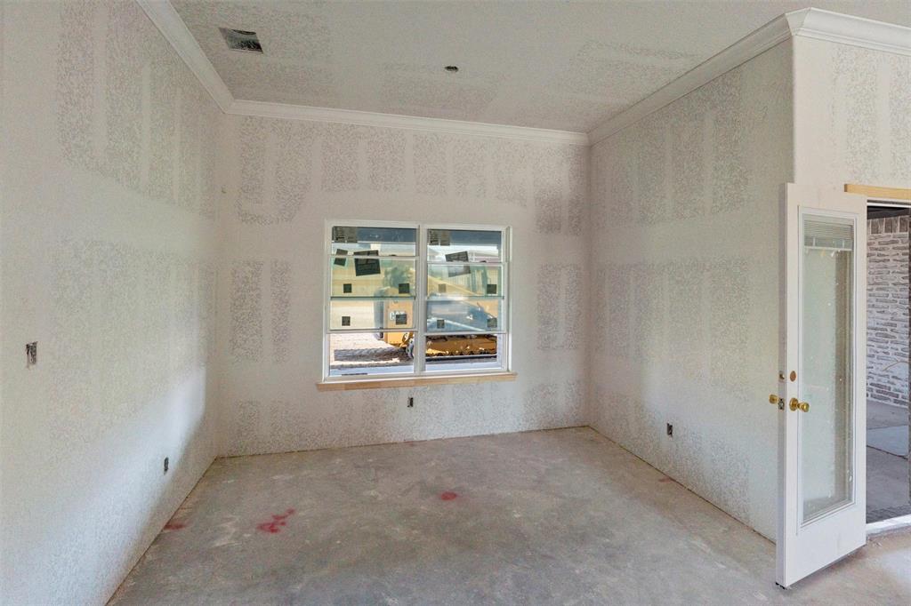 1300 Promised Land Road Hewitt, TX 76643 - Photo 29 of 34 Crown molding, large window, French door, brick exterior detail, drywall finish