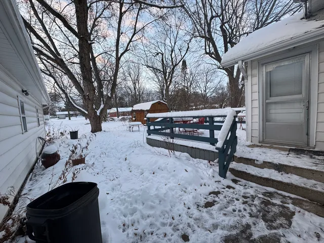 a view of outdoor space with seating space