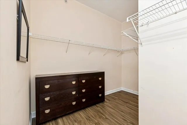 a view of a walk in closet