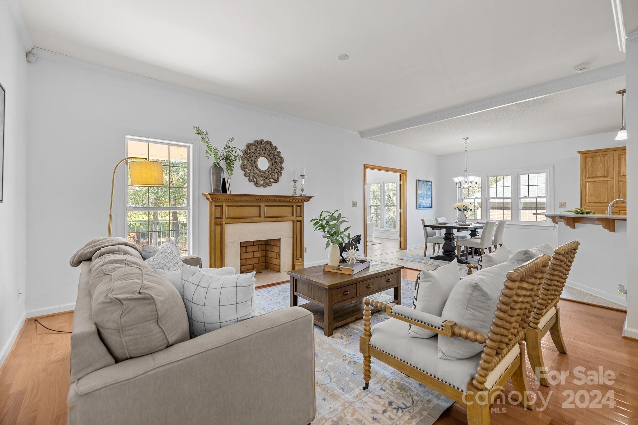 10508 Misty Ridge Lane Charlotte, NC 28277 - Photo 5 of 32 a living room with furniture fireplace and window