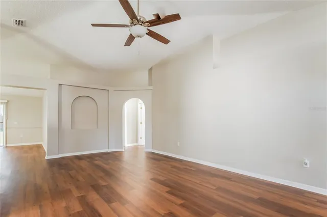 wooden floor in an empty room