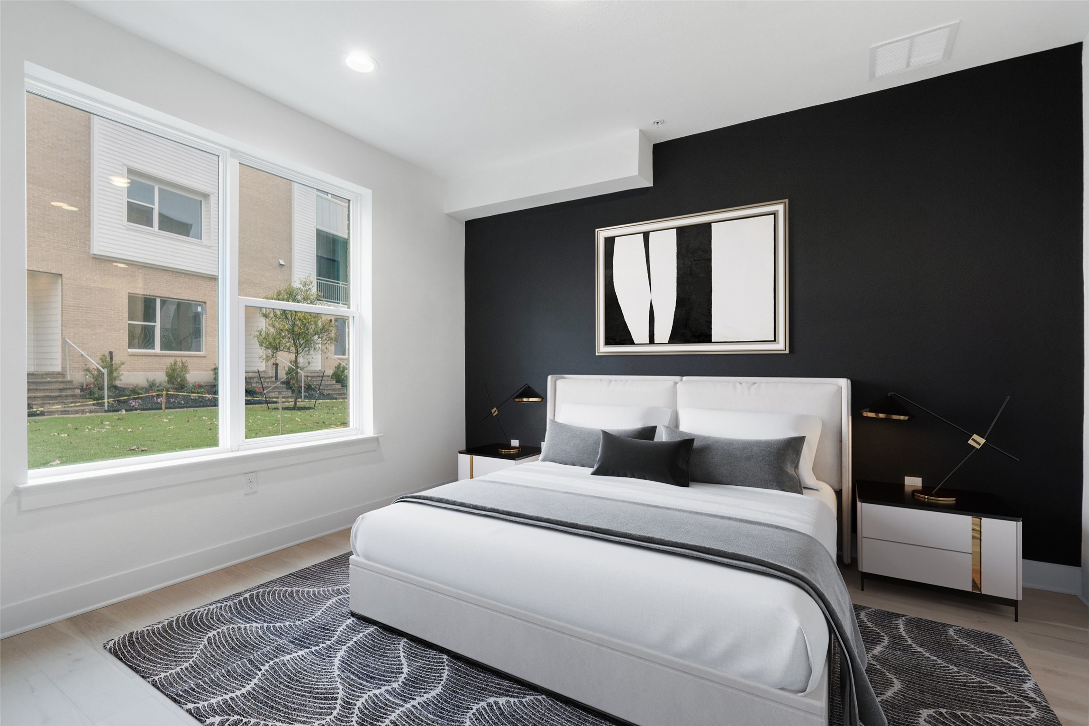 2805 McCurdy Street, Unit 6 Austin, TX 78723 - Photo 24 of 38 a bedroom with a large bed and a window