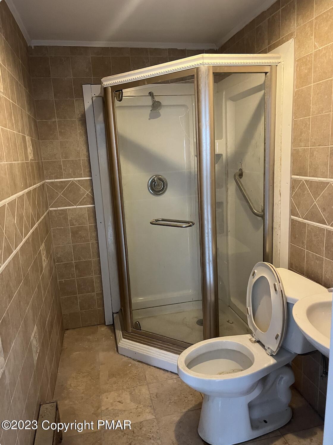 4215 Pine Ridge Drive East Bushkill, PA 18324 - Photo 18 of 18 a bathroom with a toilet and a shower
