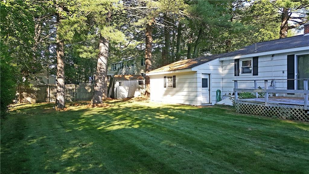 back yard, storage building, deck,...