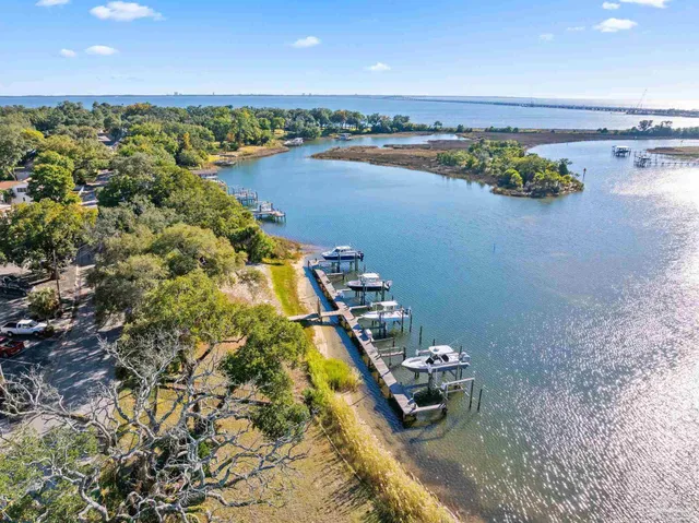 a view of a swimming pool with an ocean view