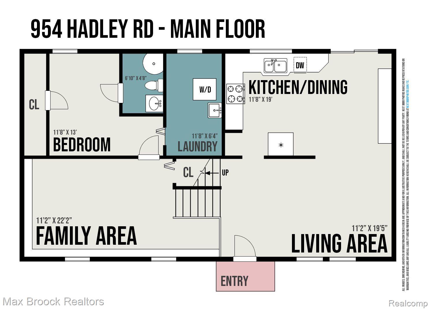 954 Hadley Road Rochester, MI 48307 - Photo 42 of 43 Main Living Floorplan