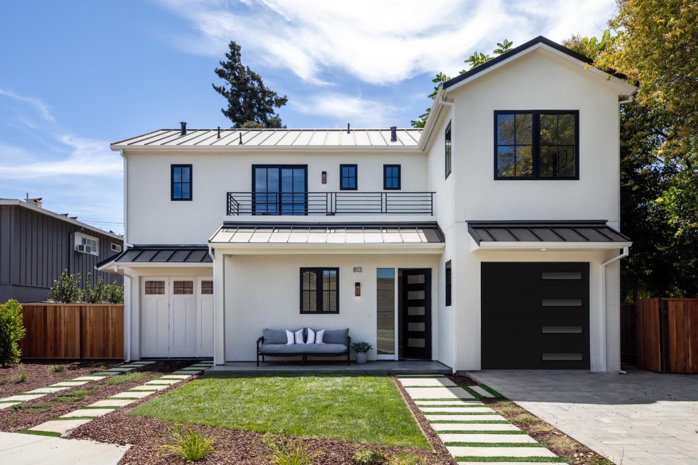 813 Bay Road Menlo Park, CA 94025 - Photo 1 of 23 a front view of a house with a yard