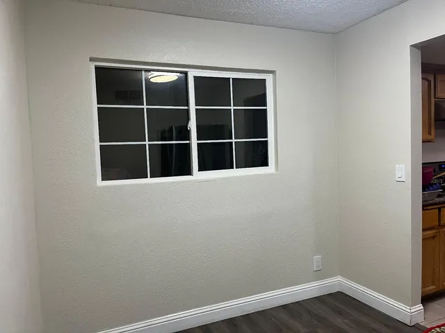 a view of wooden door