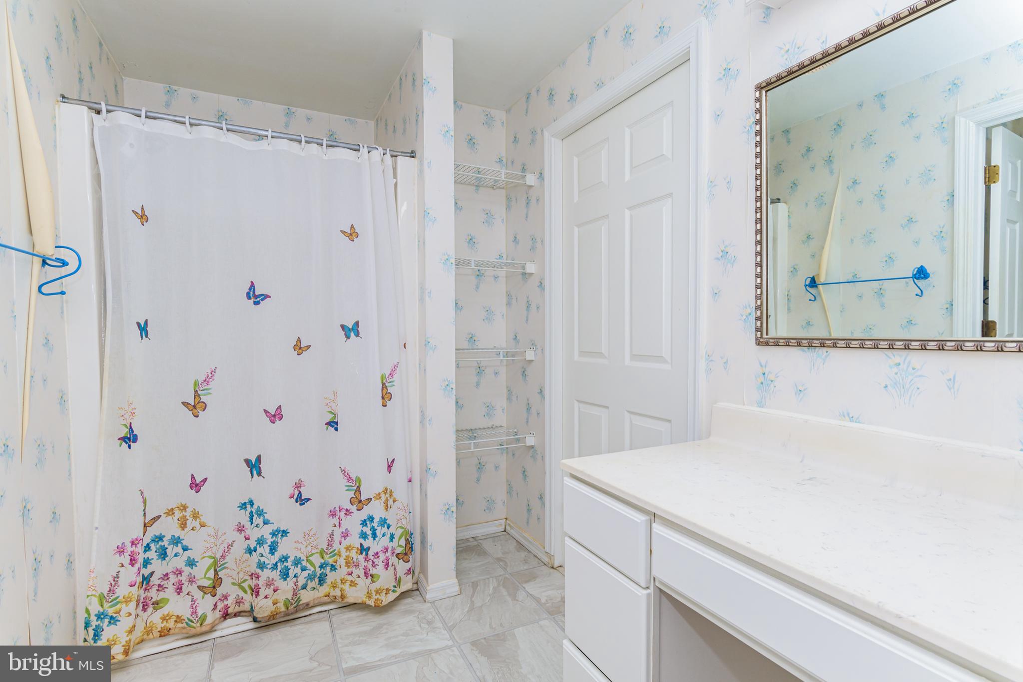 135 Windjammer Road Berlin, MD 21811 - Photo 48 of 76 a bathroom with a sink a vanity and a shower curtain