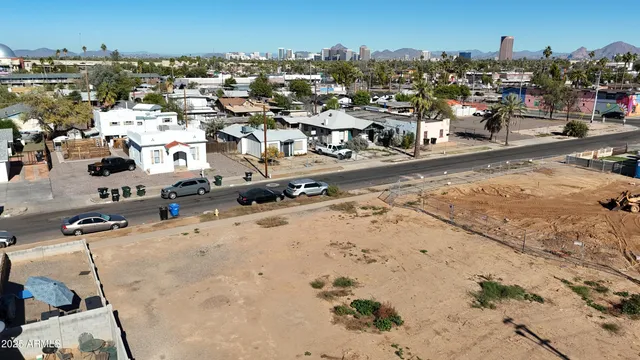 an aerial view of a city