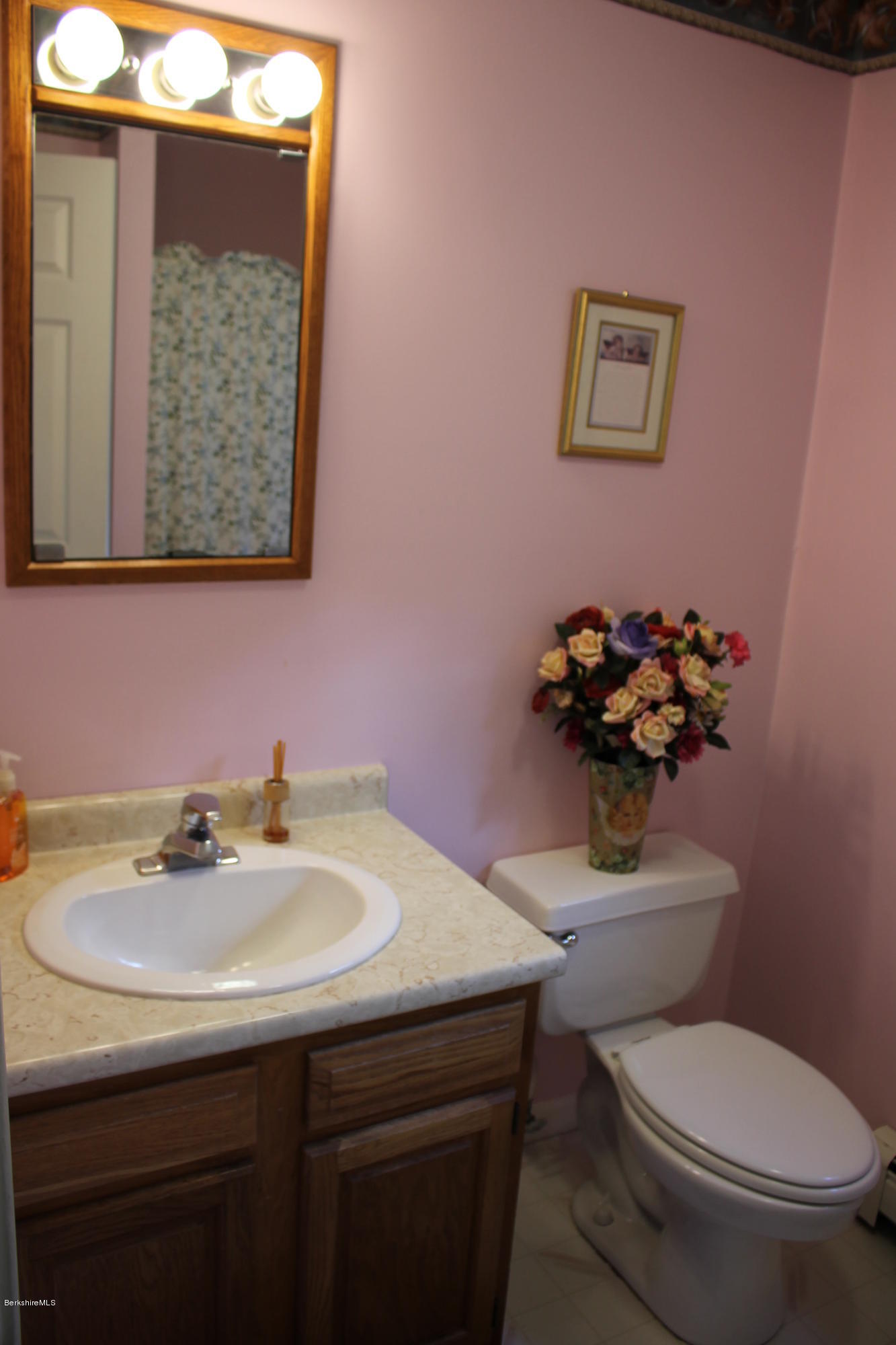 1006 West Center Road Otis, MA 01253 - Photo 9 of 22 a bathroom with a sink mirror and toilet