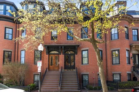 a front view of a building