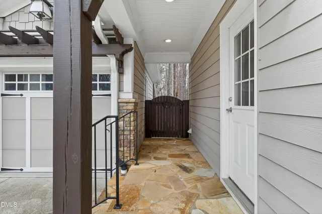 a view of a pathway of a building