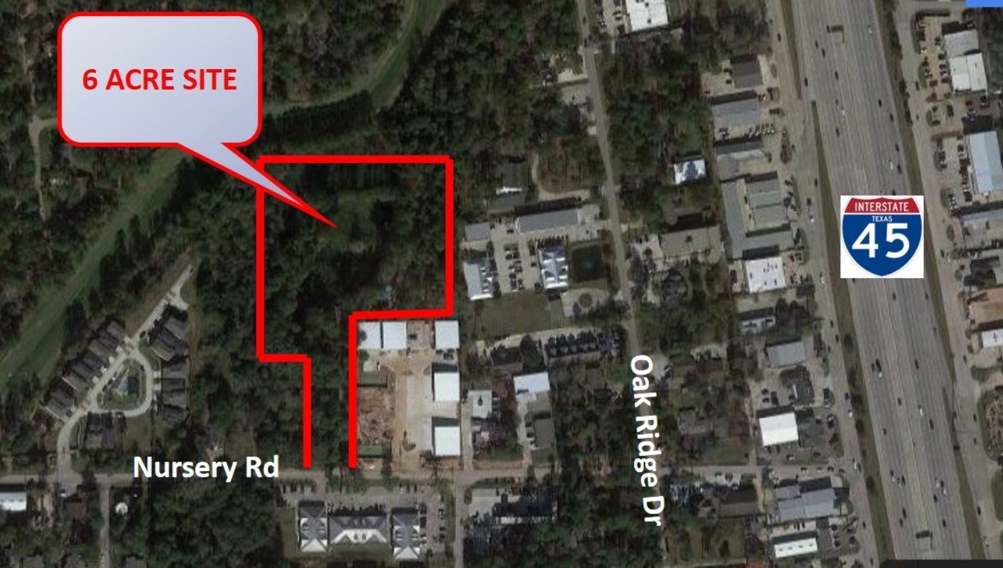 426 Nursery Road The Woodlands, TX 77380 - Photo 2 of 41 Outlined location of Nursery Road property and close proximity of I-45.