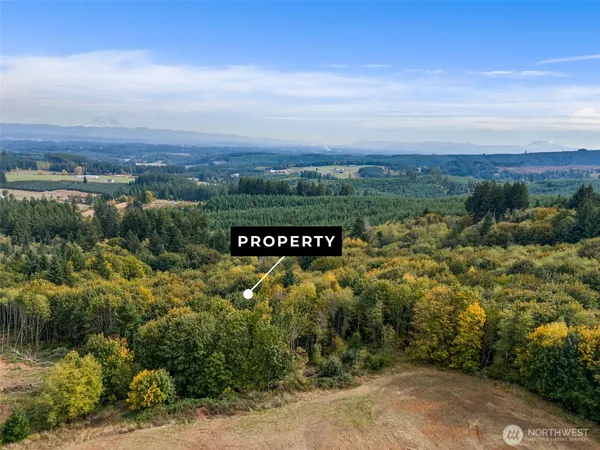 a view of a field with an ocean view