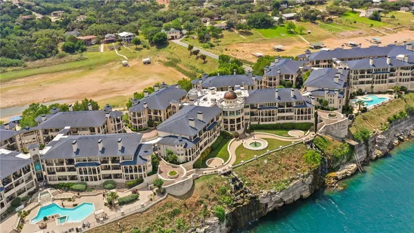 a view of a city with an ocean view