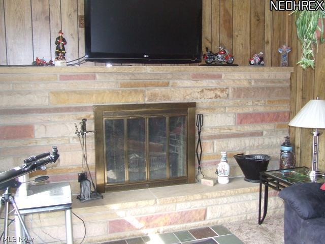 3911 Sandy Ridge Road Southeast Tippecanoe, OH 44699 - Photo 2 of 13 woodburning fireplace in living room