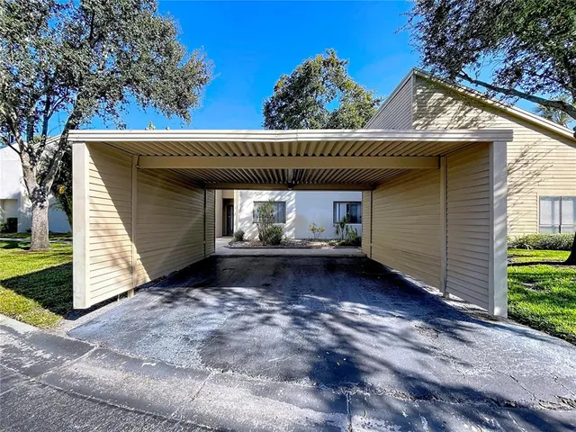 an aerial view of a house having yard