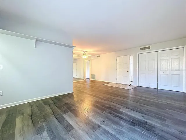 a view of a bathroom with a large window