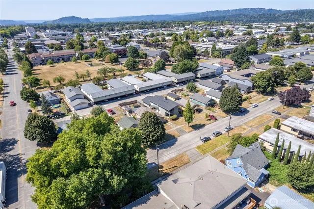 an aerial view of multiple house