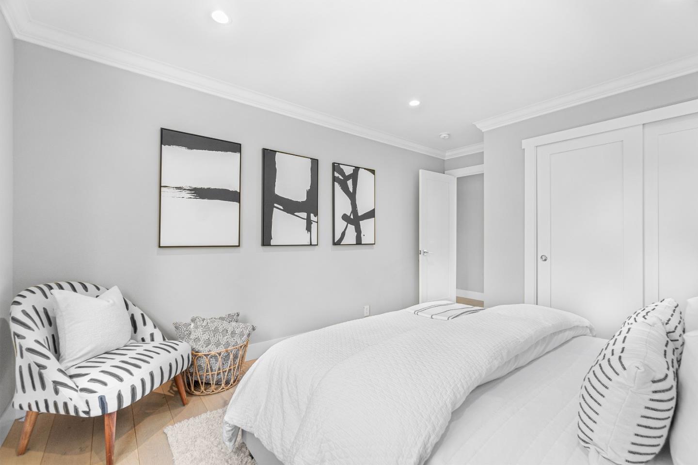 928 Manor Way Los Altos, CA 94024 - Photo 20 of 41 a bedroom with a large bed couch and a window