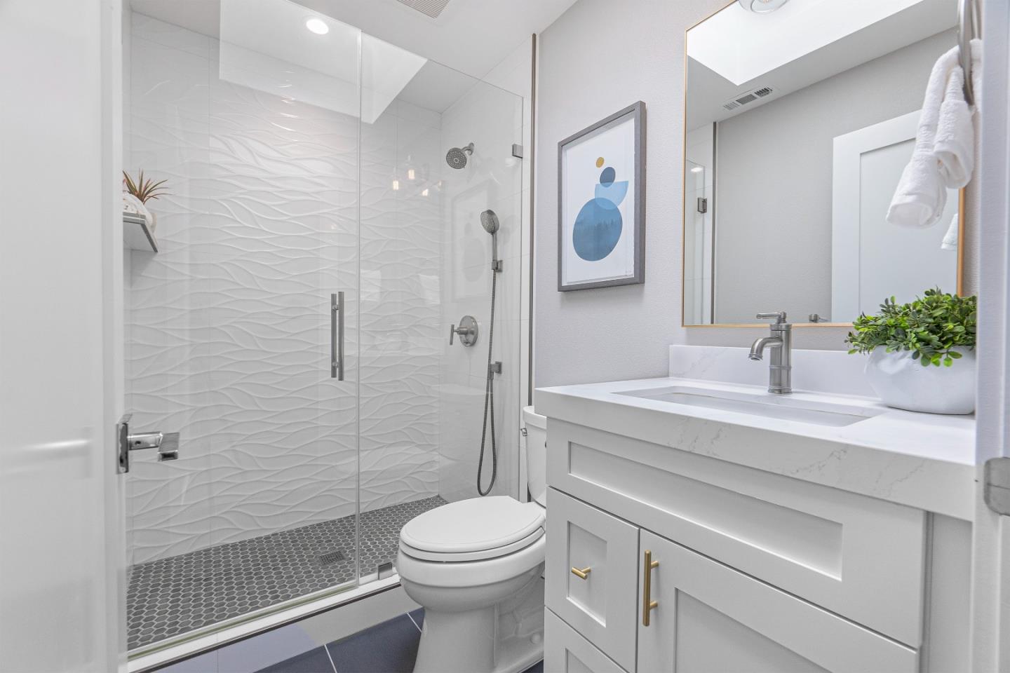 928 Manor Way Los Altos, CA 94024 - Photo 24 of 41 a bathroom with a sink a toilet and shower