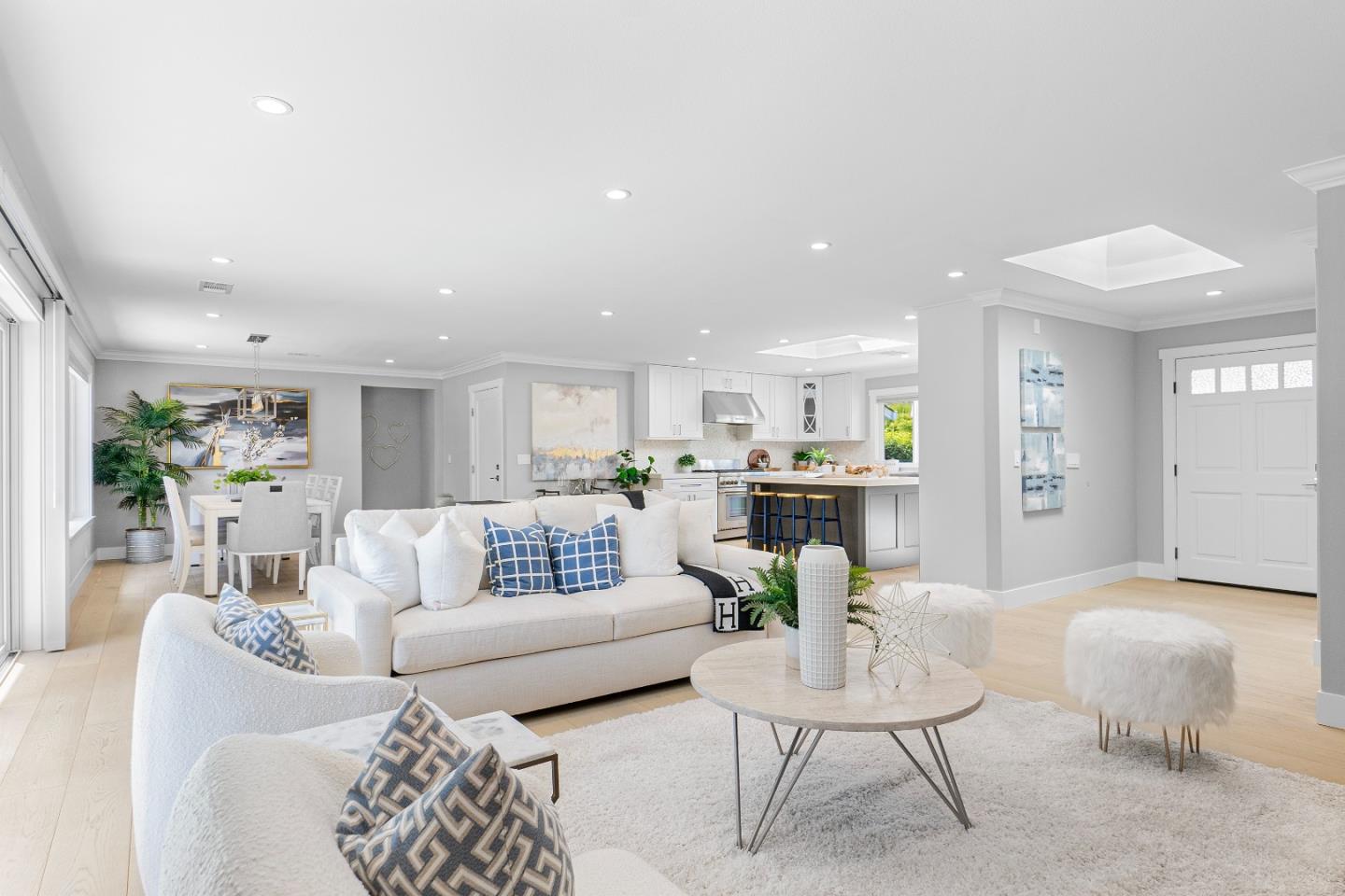 928 Manor Way Los Altos, CA 94024 - Photo 9 of 41 a living room with furniture and a dining table with kitchen view