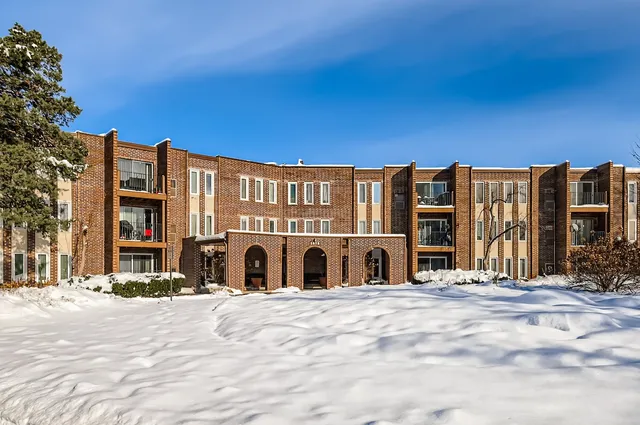 a view of a building with a street