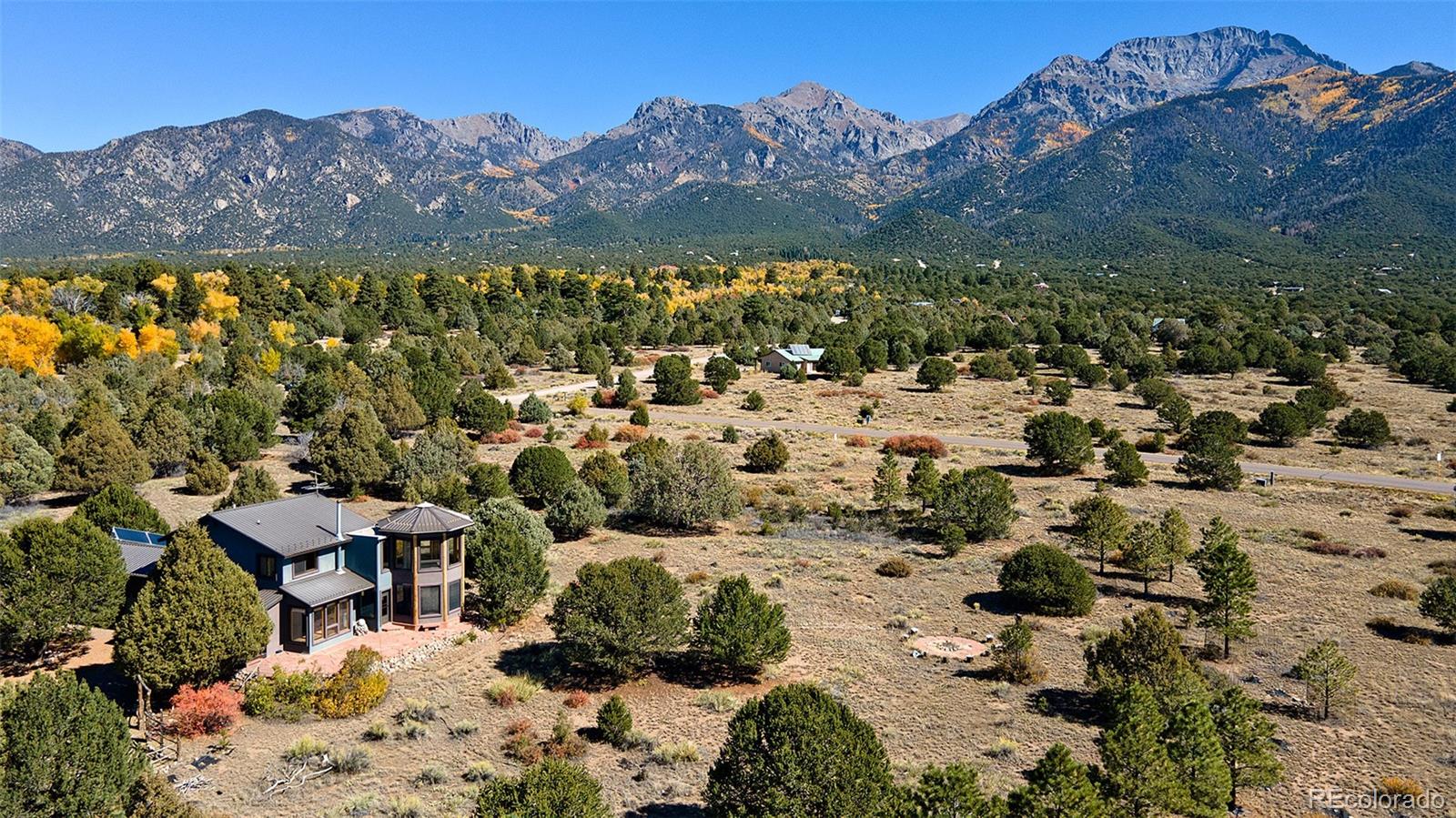1507 Wagon Wheel Road Crestone, CO 81131 - Photo 46 of 50 an aerial view of residential houses with outdoor space