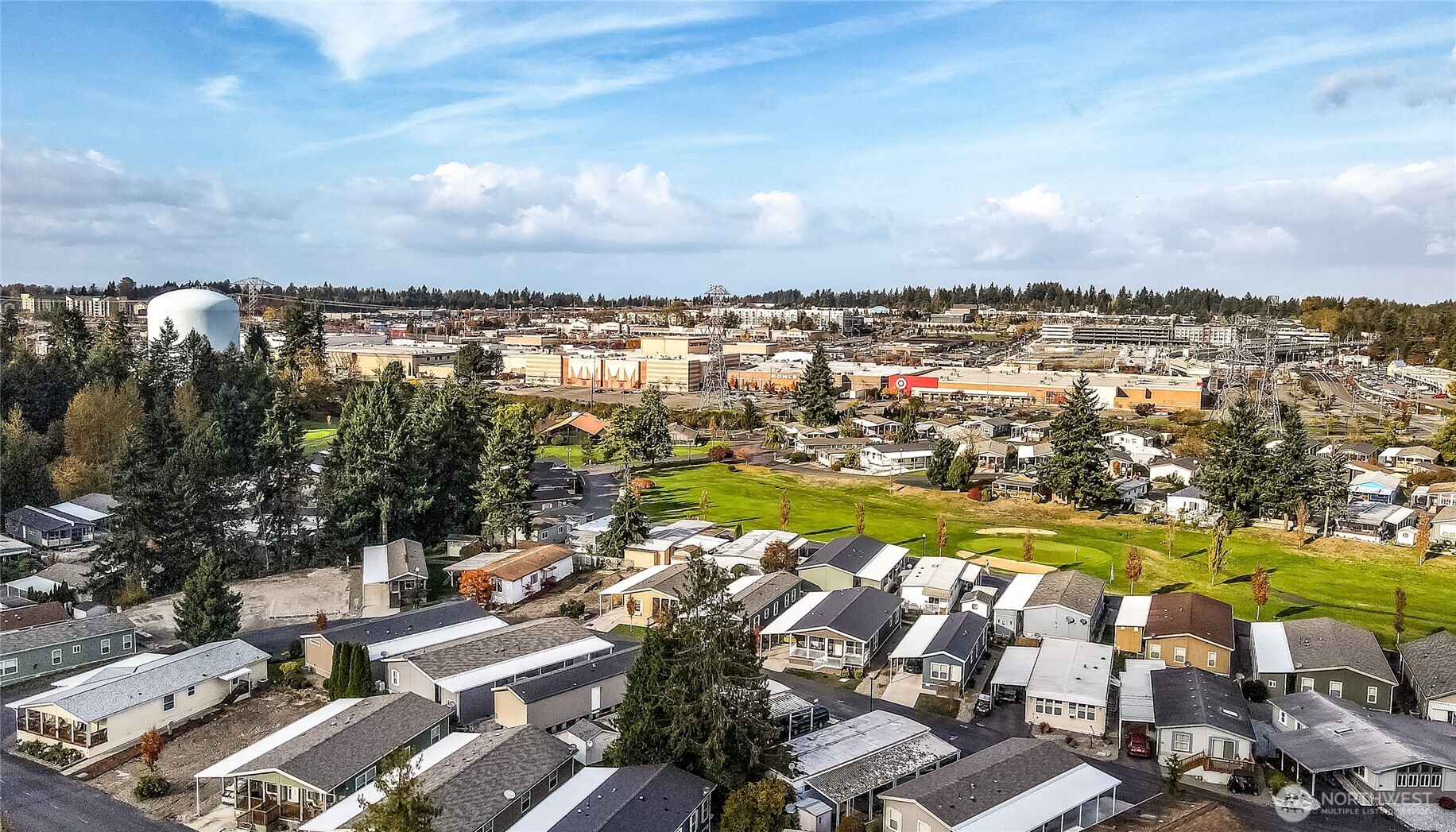 2101 South 324th Street, Unit 53 Federal Way, WA 98003 - Photo 30 of 38 an aerial view of residential building and lake view