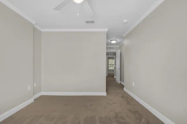 an empty room with an entryway