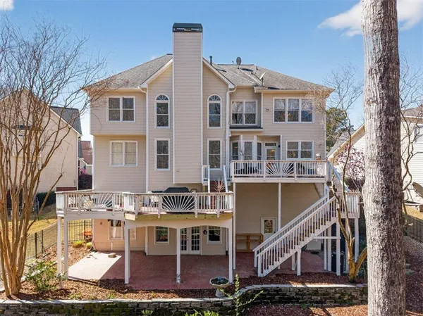 a front view of a building with balcony