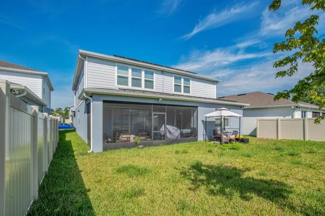 a house view with a garden space