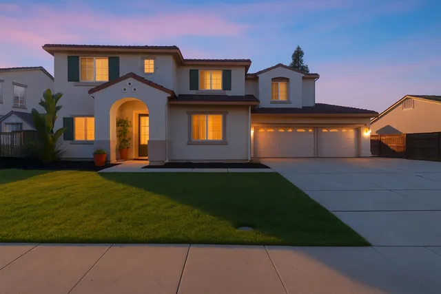 a front view of a house