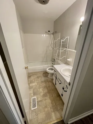 a bathroom with shower
