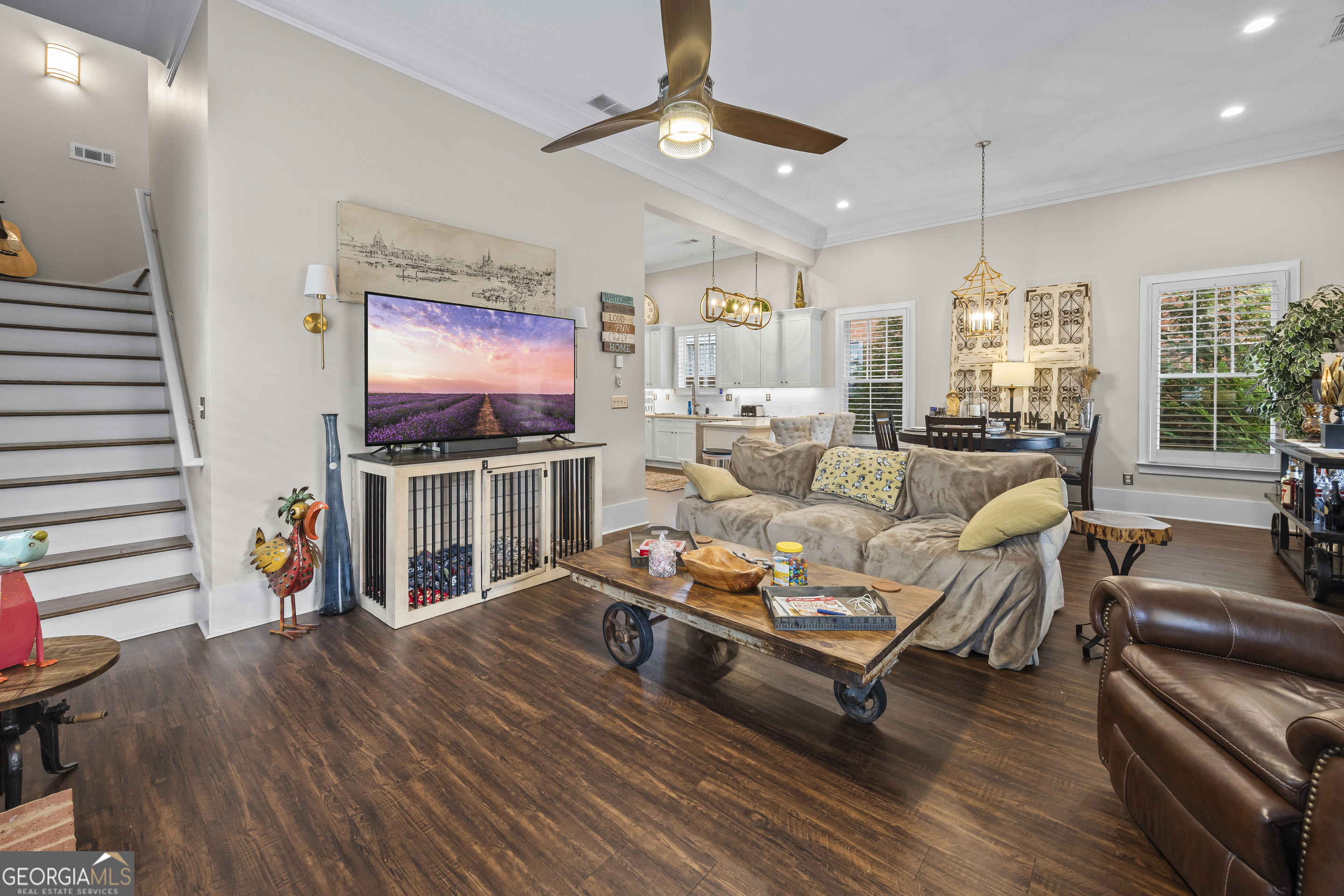 4121 North Swann Street Covington, GA 30014 - Photo 8 of 46 a living room with furniture and a wooden floor