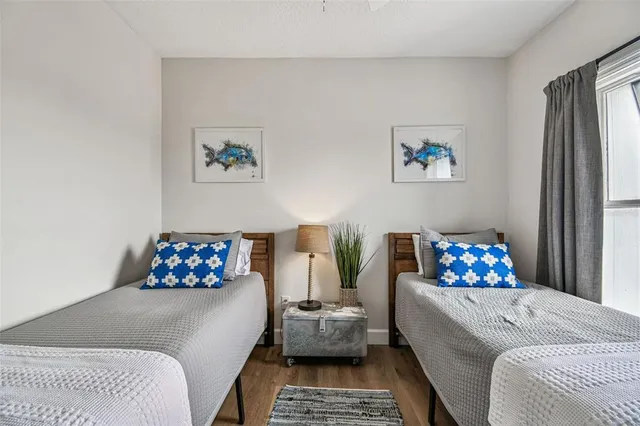 a room with pool and furniture