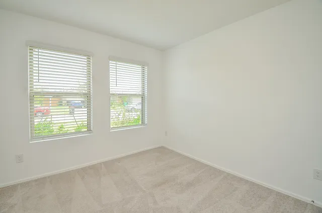 an empty room with a window