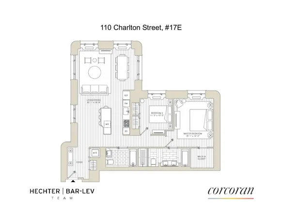 $3,899,000 | 110 Charlton Street, Unit 17E | Hudson Square