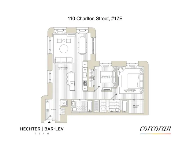 $3,999,000 | 110 Charlton Street, Unit 17E | Hudson Square
