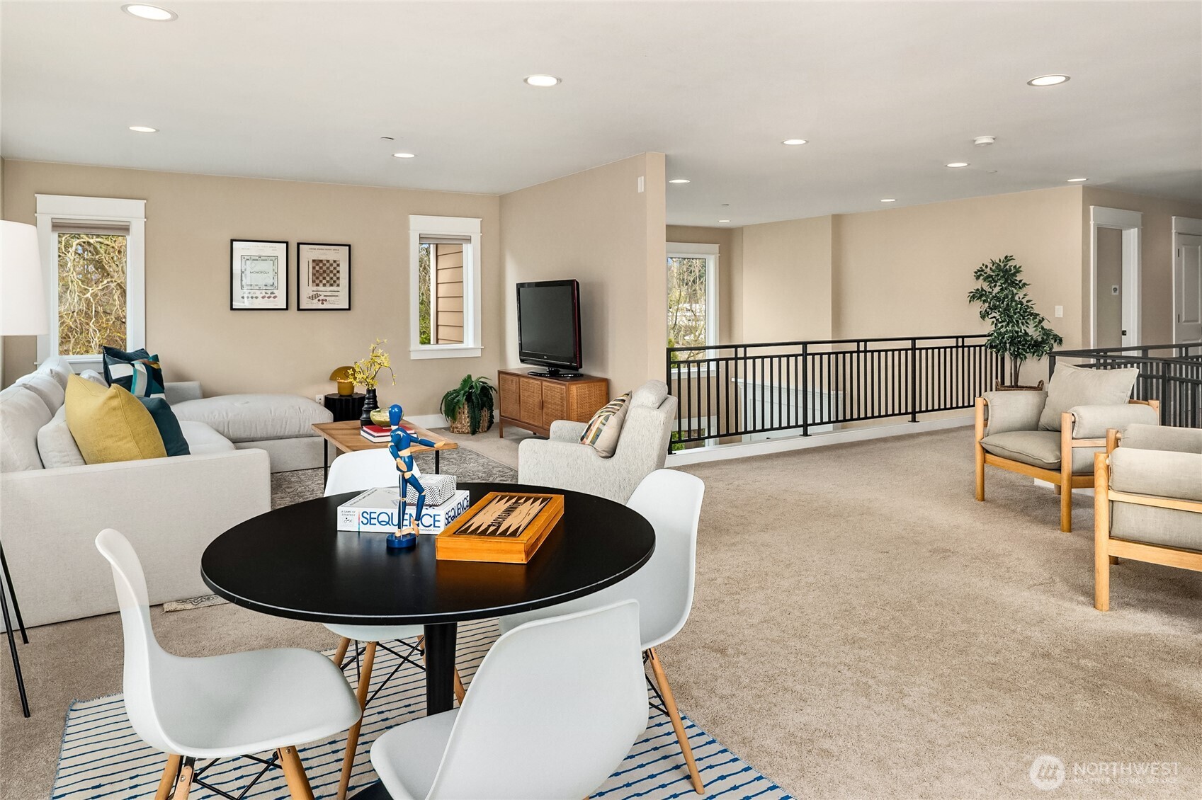 632 Southwest 185th Street Normandy Park, WA 98166 - Photo 20 of 39 a living room with furniture a table and kitchen view
