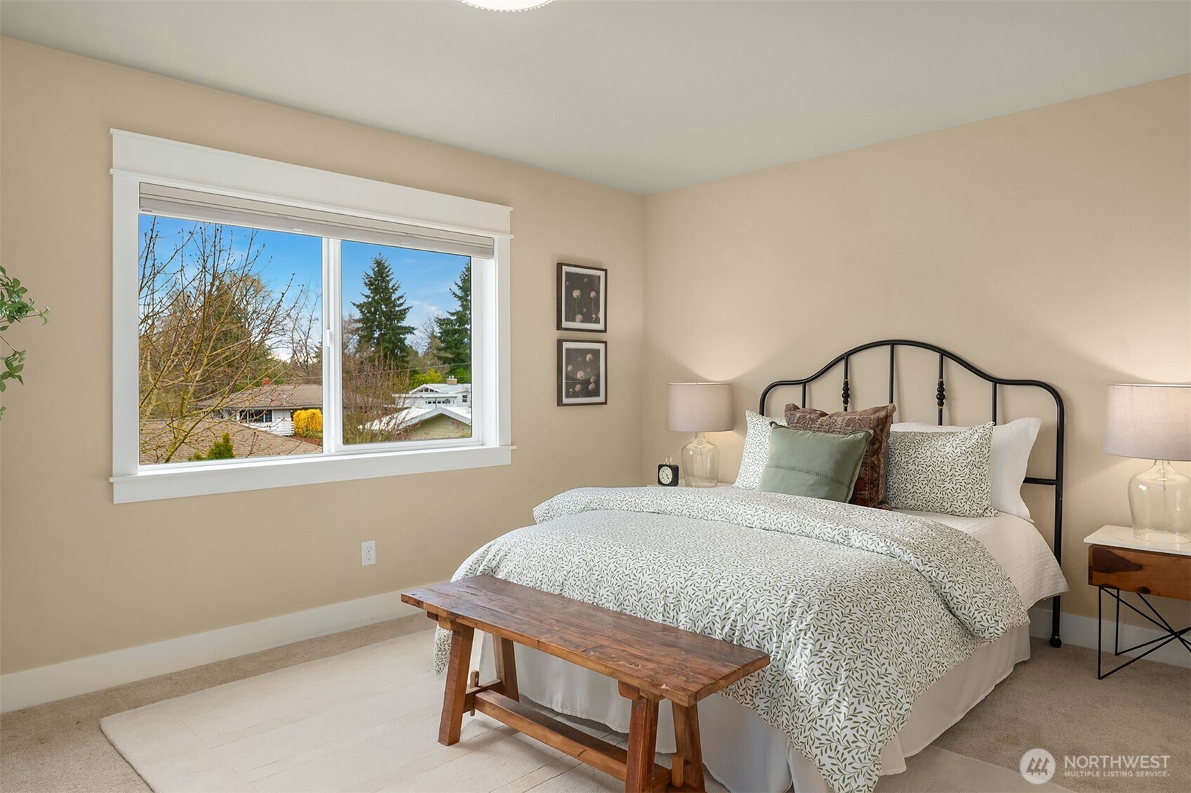 632 Southwest 185th Street Normandy Park, WA 98166 - Photo 25 of 39 a bedroom with a bed wooden floor and window